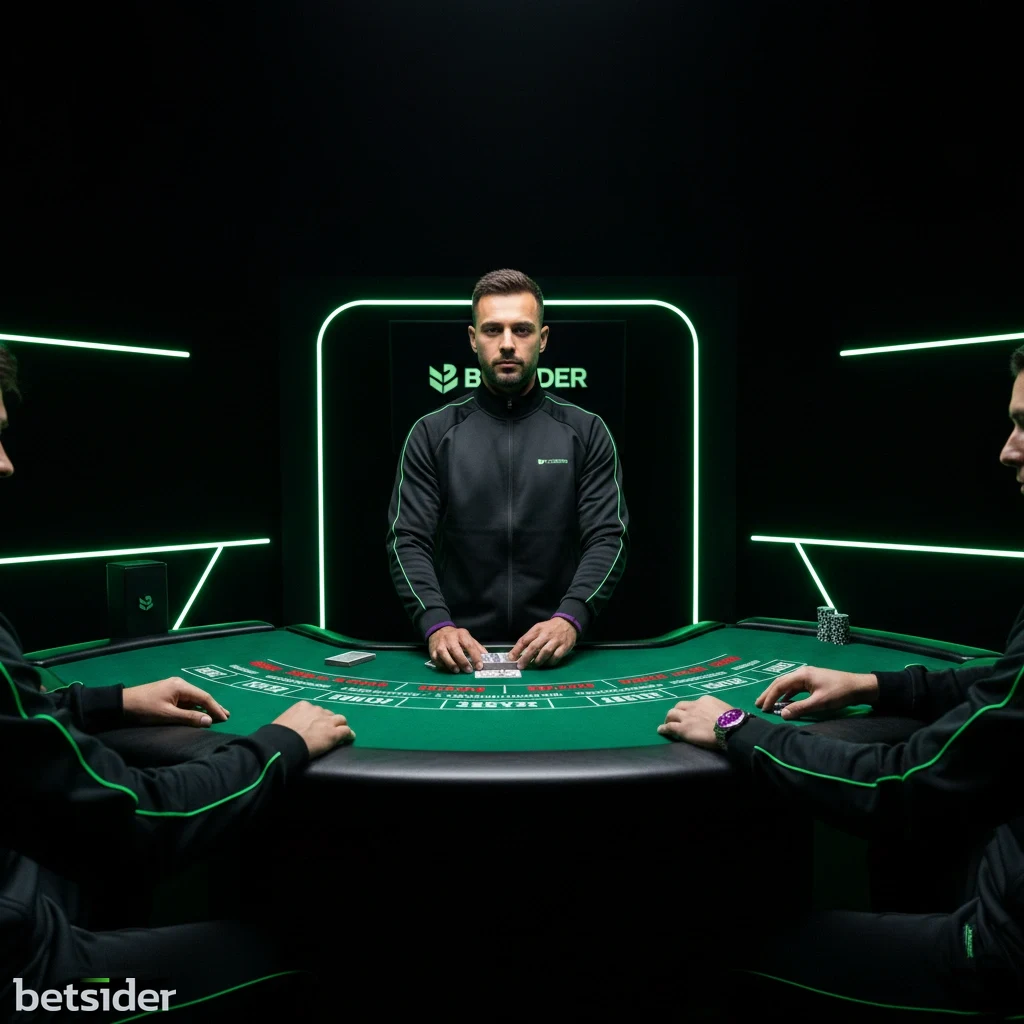 Um close-up de uma mesa de blackjack com áreas de aposta para 'Perfect Pairs' e '21+3'.