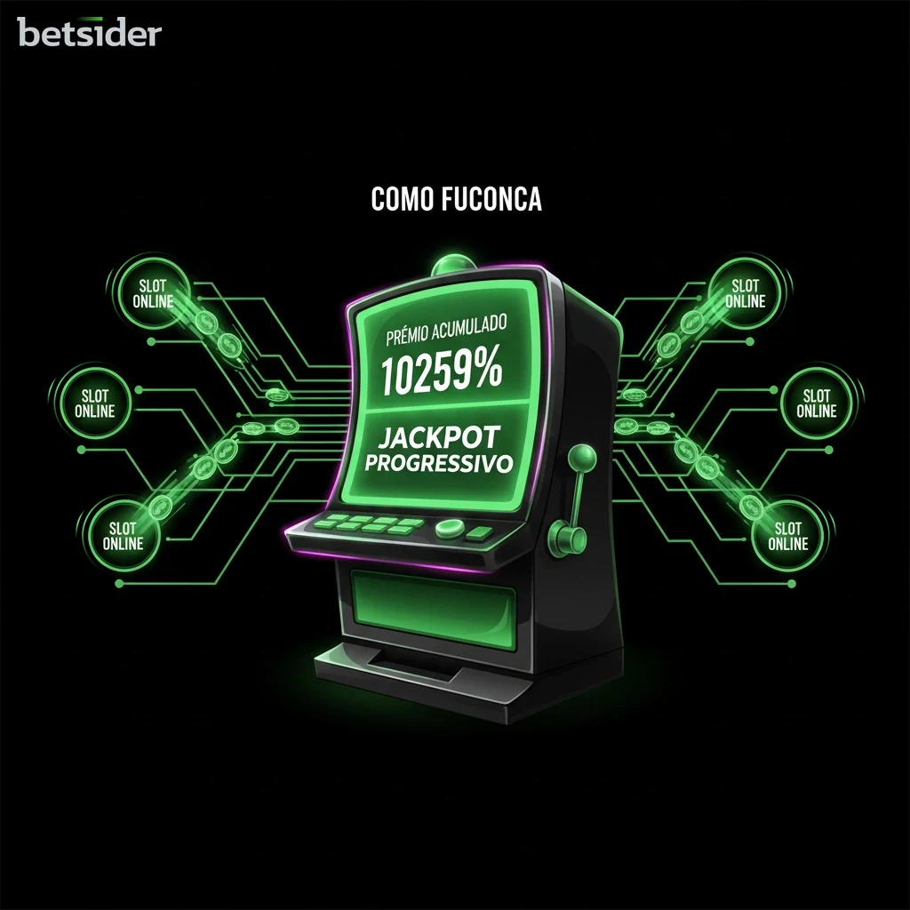 Infográfico a explicar o funcionamento de um jackpot progressivo numa slot online.