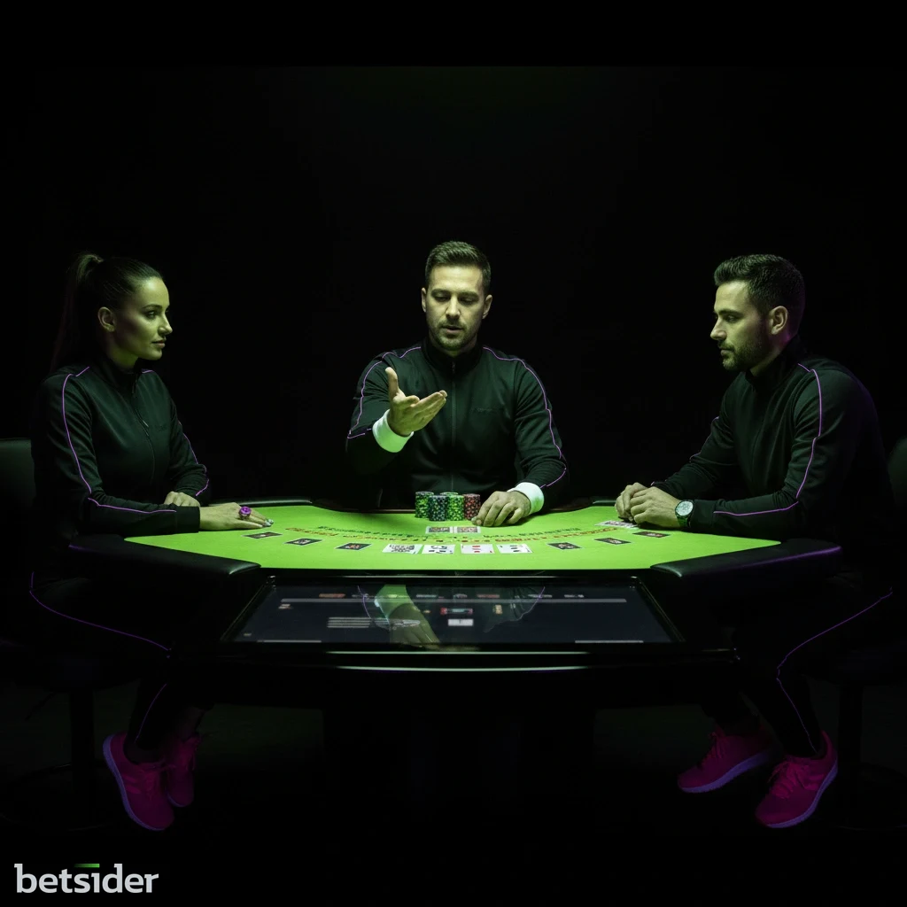 Painel de estatísticas numa mesa de bacará, mostrando o histórico de resultados das rondas anteriores.