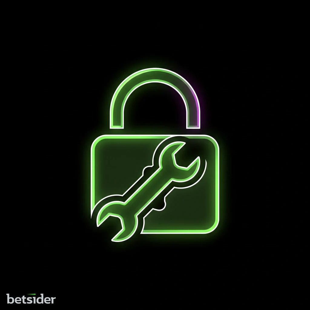 Ilustração de um cadeado com uma engrenagem, simbolizando a resolução de problemas de login na Betsider.