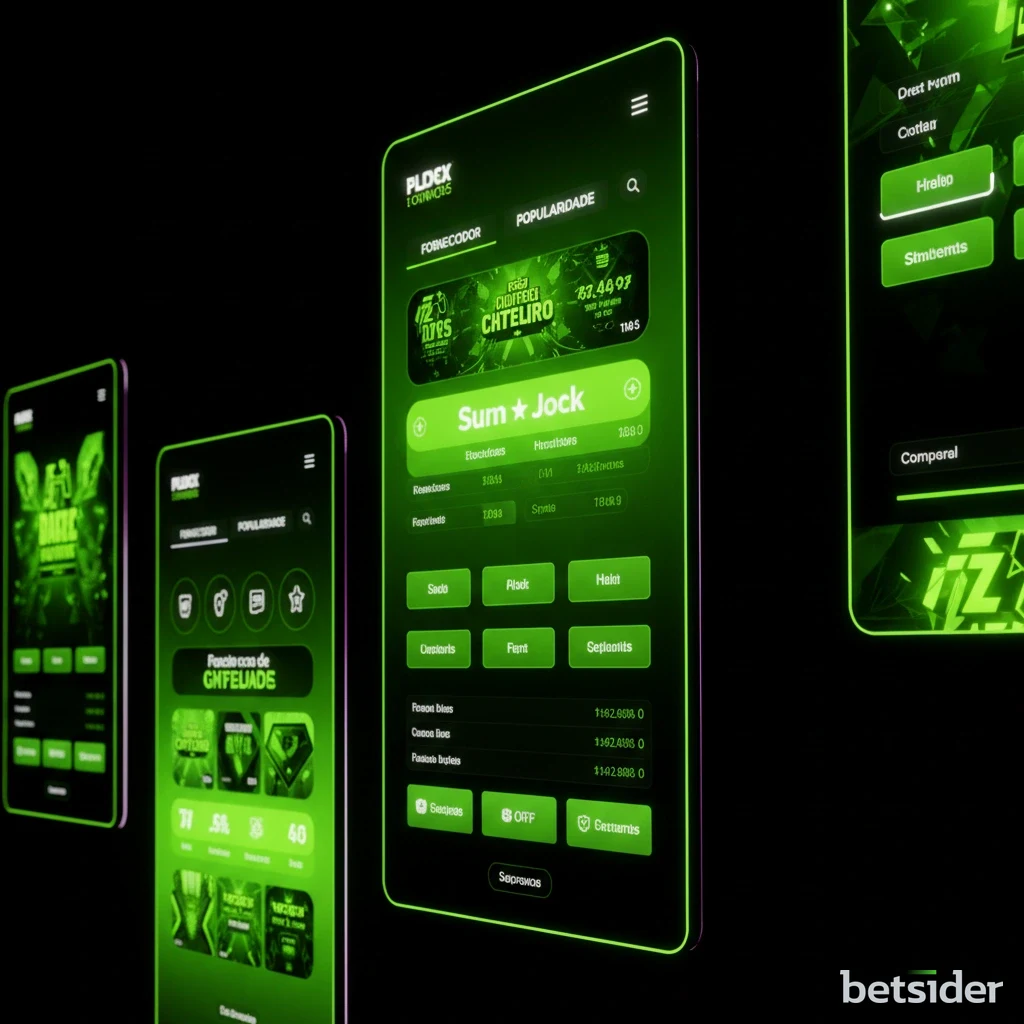 Captura de ecrã do lobby de slots do casino Betsider, mostrando uma grelha com vários títulos de jogos.